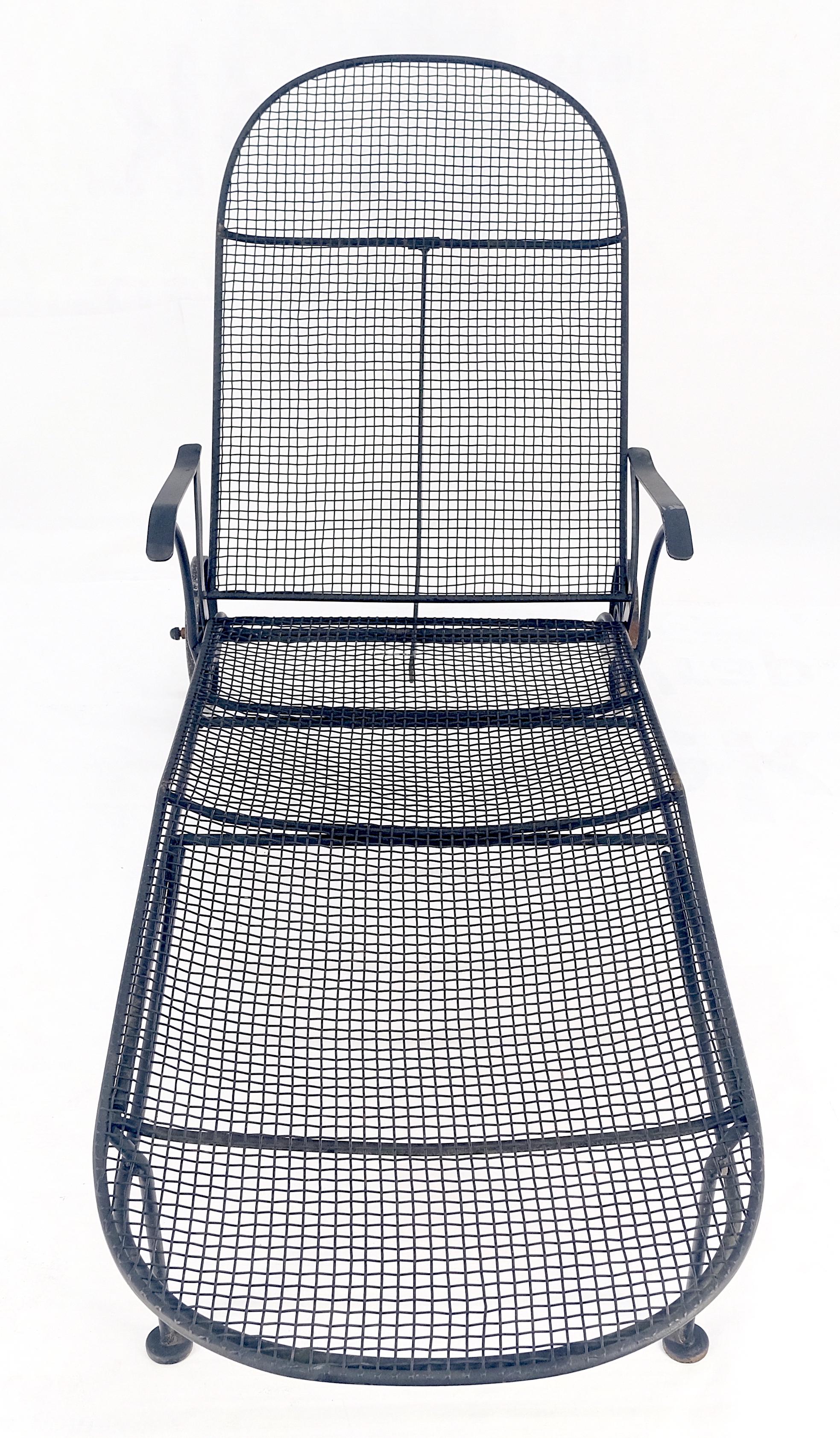 Fauteuil de salon à dossier réglable en maille Russel Woodard des années 1960 Bon état - En vente à Rockaway, NJ
