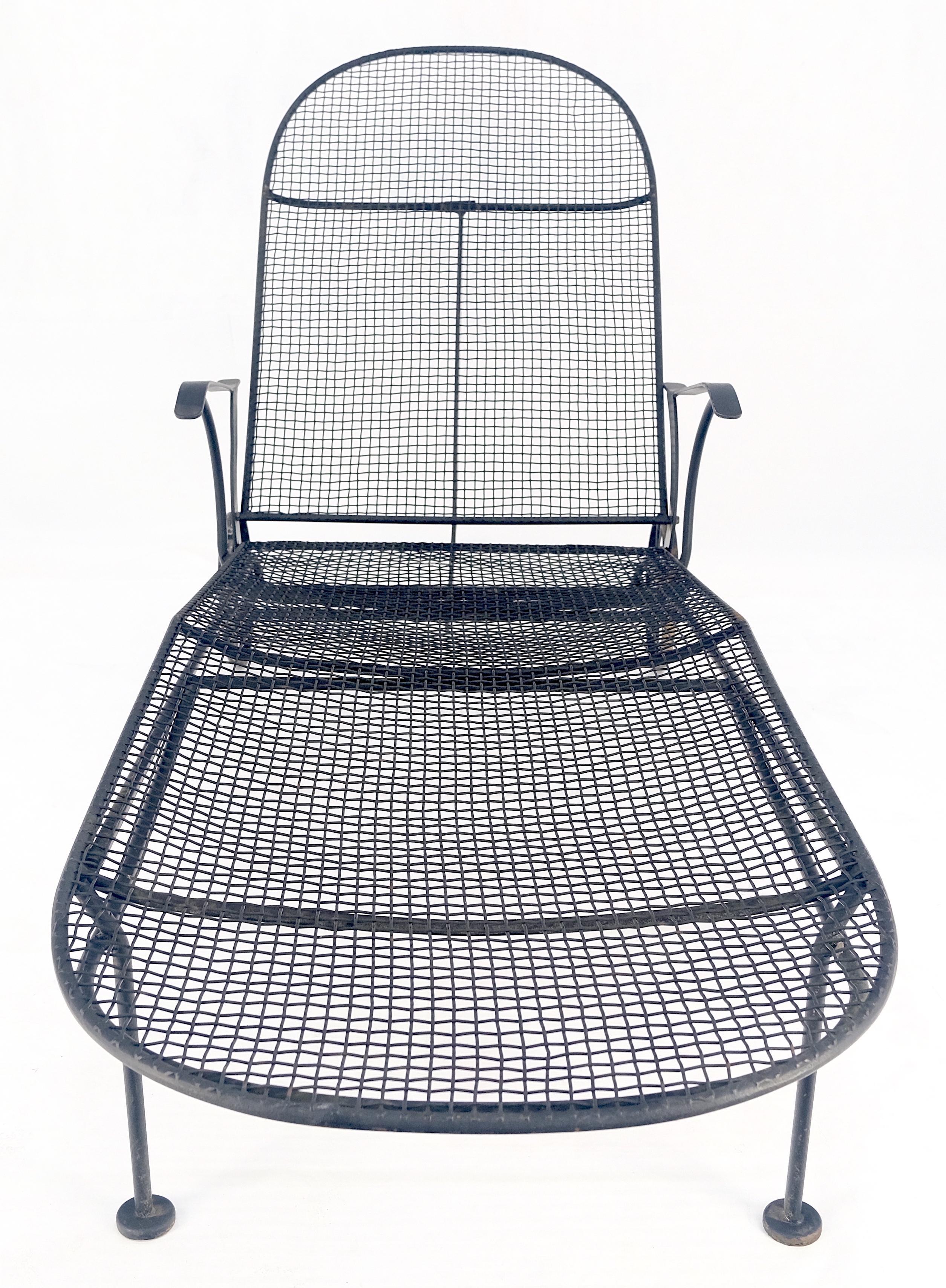 20ième siècle Fauteuil de salon à dossier réglable en maille Russel Woodard des années 1960 en vente