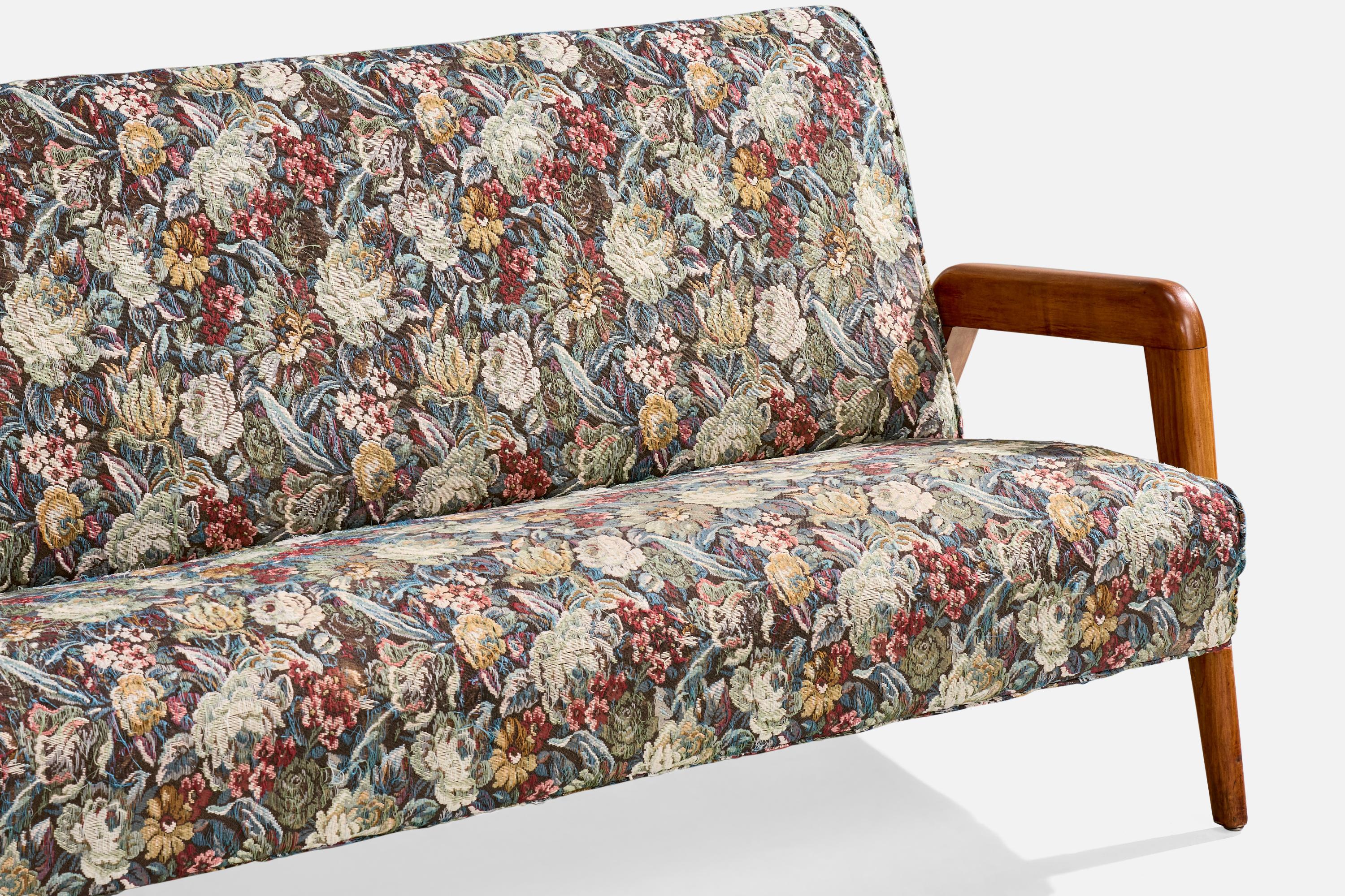Russel Wright Atribución, Sofá, Madera, Tela, EEUU, Década de 1940 en venta 6