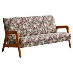 Russel Wright Atribución, Sofá, Madera, Tela, EEUU, Década de 1940