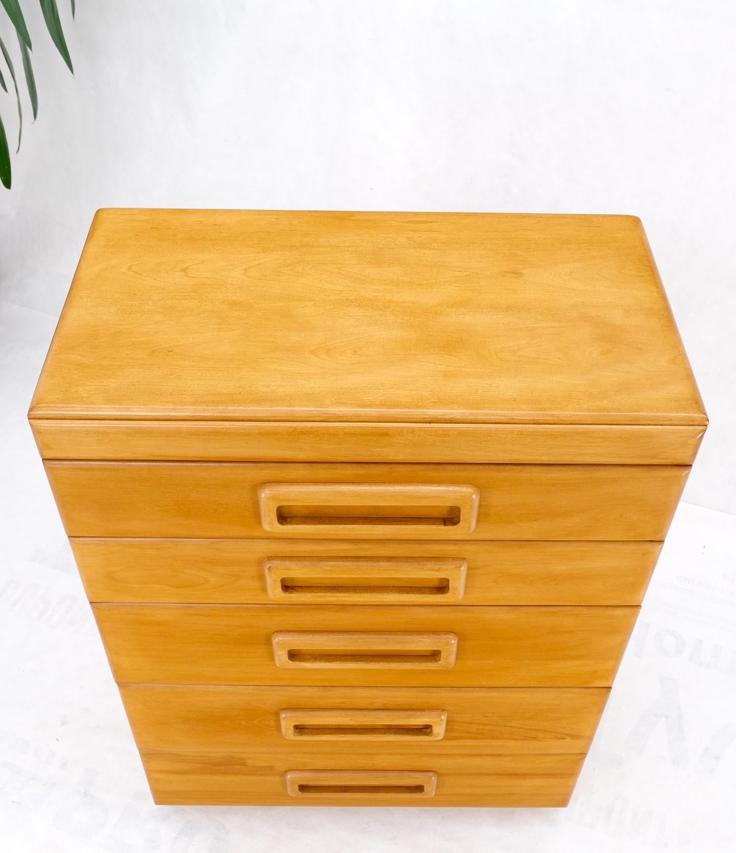 Russel Wright Conant Ball Mid-Century Modern Solid Birch High Chest Dresser Mint For Sale 7