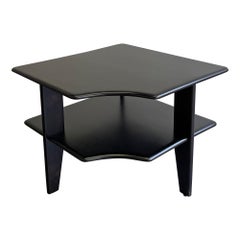 Russel Wright Ebonized Maple Tiered Corner Table