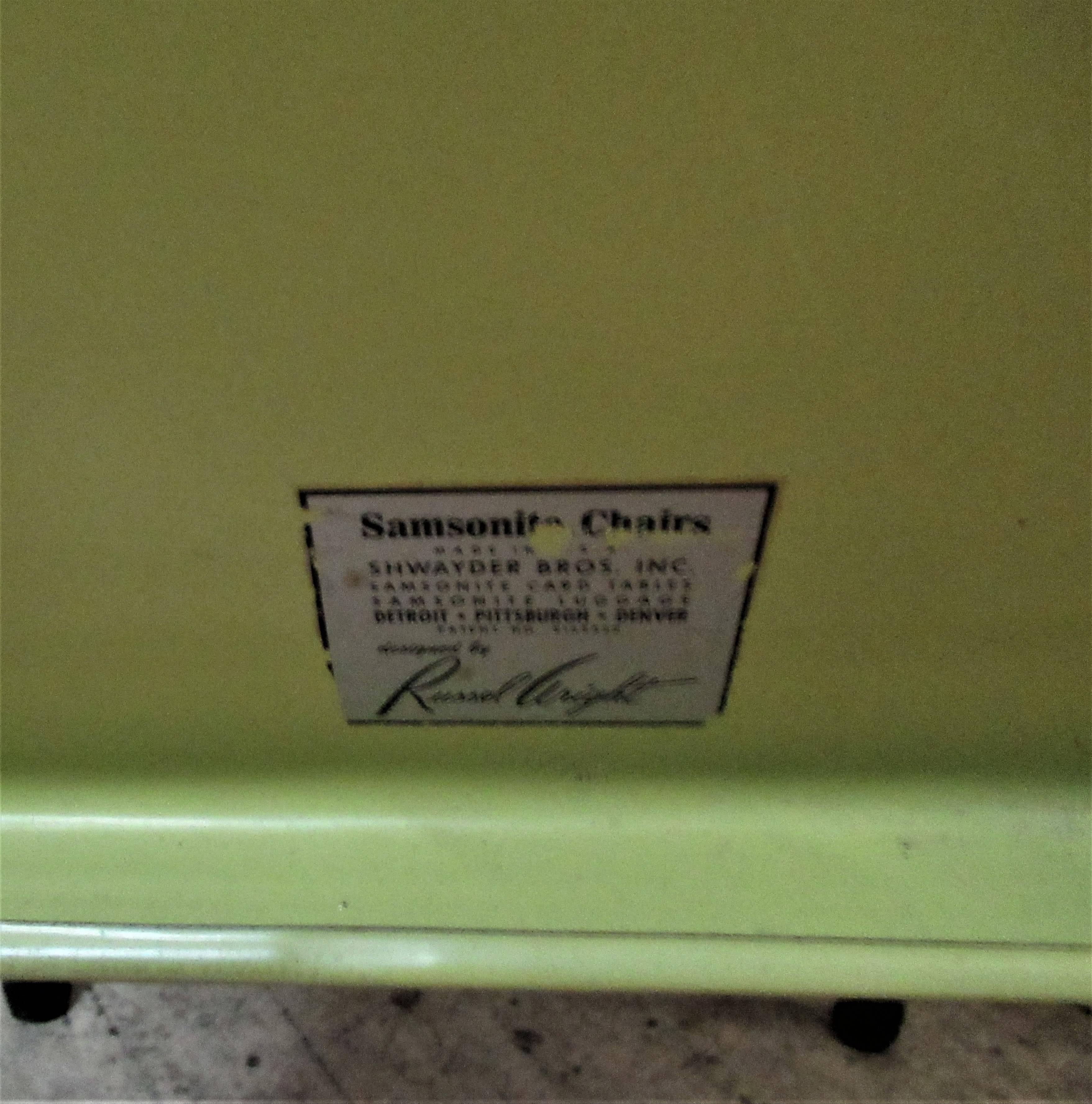 Russel Wright Folding Armchairs for Samsonite In Excellent Condition In Rochester, NY