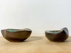 Russel Wright for Bauer Pottery Mid-Century Modern Stoneware Bowl in Turquoise