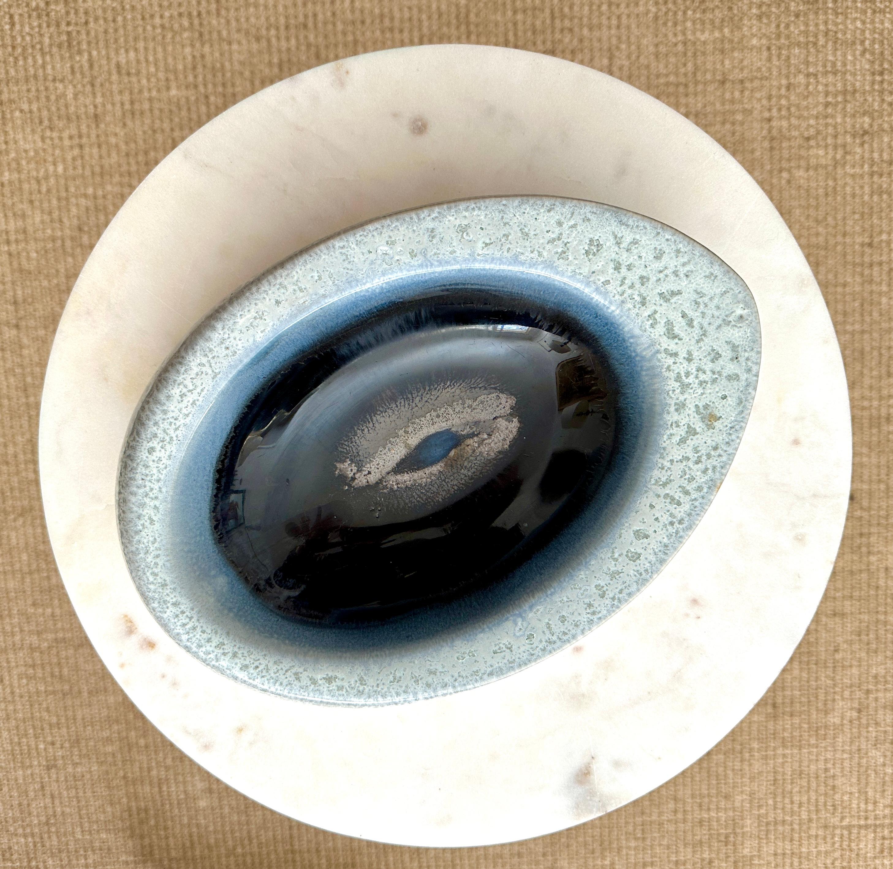 Russel Wright für Bauer, längliche Schale aus Keramik  (amerikanisch) im Angebot