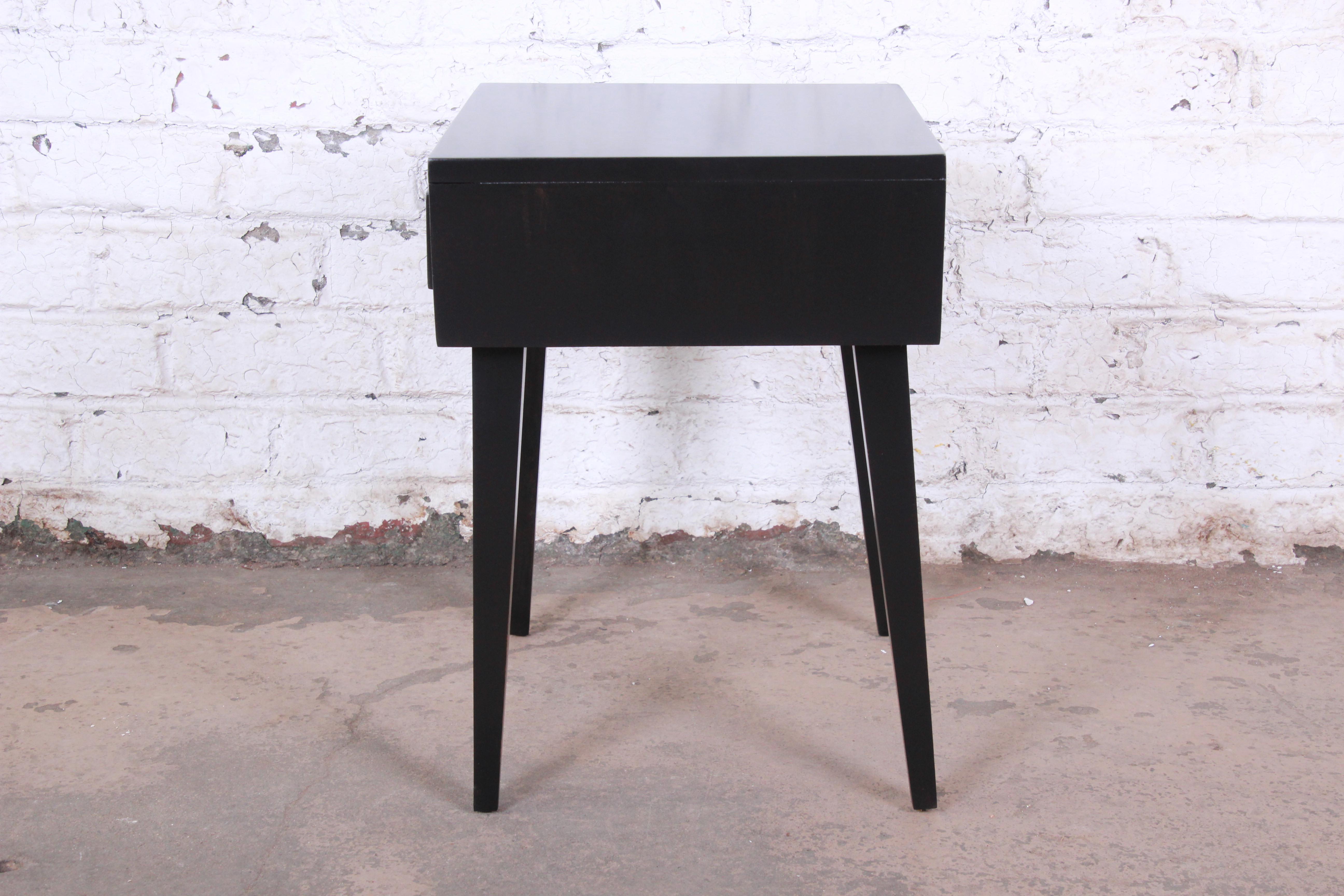 Russel Wright for Conant Ball American Modern Nightstand, Newly Refinished In Good Condition In South Bend, IN