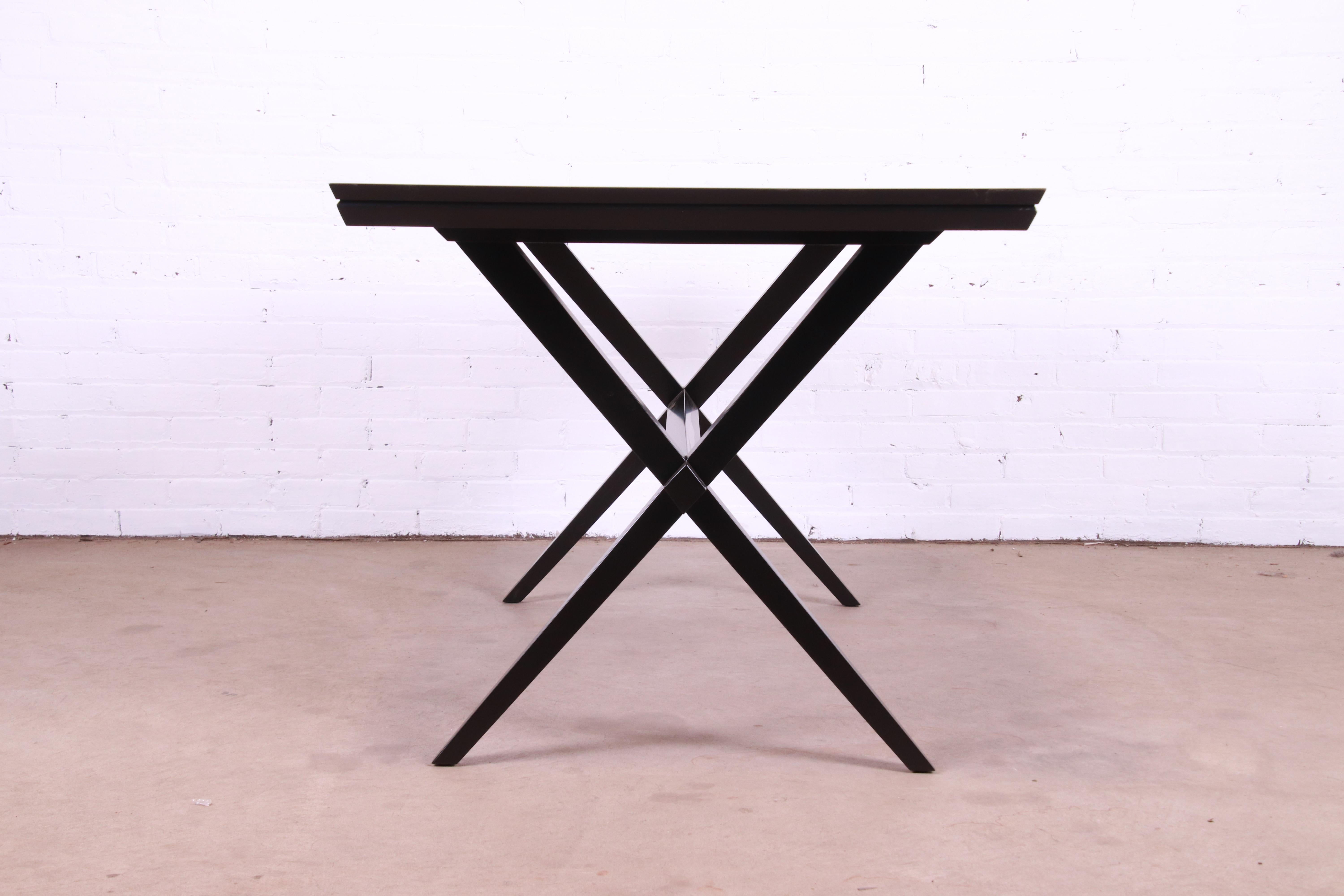 Russel Wright for Conant Ball Black Lacquered Solid Birch Dining Table 8