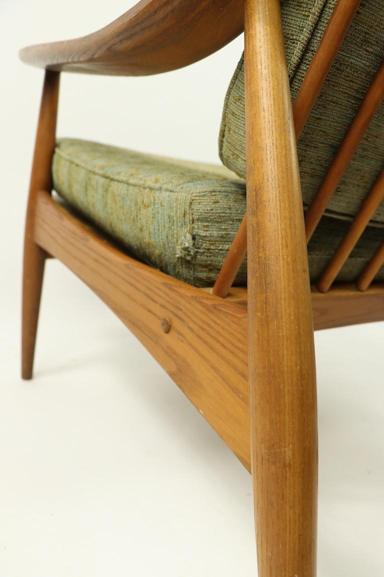 Upholstery Russel Wright for Conant Ball Lounge Chair in the Danish Modern Style