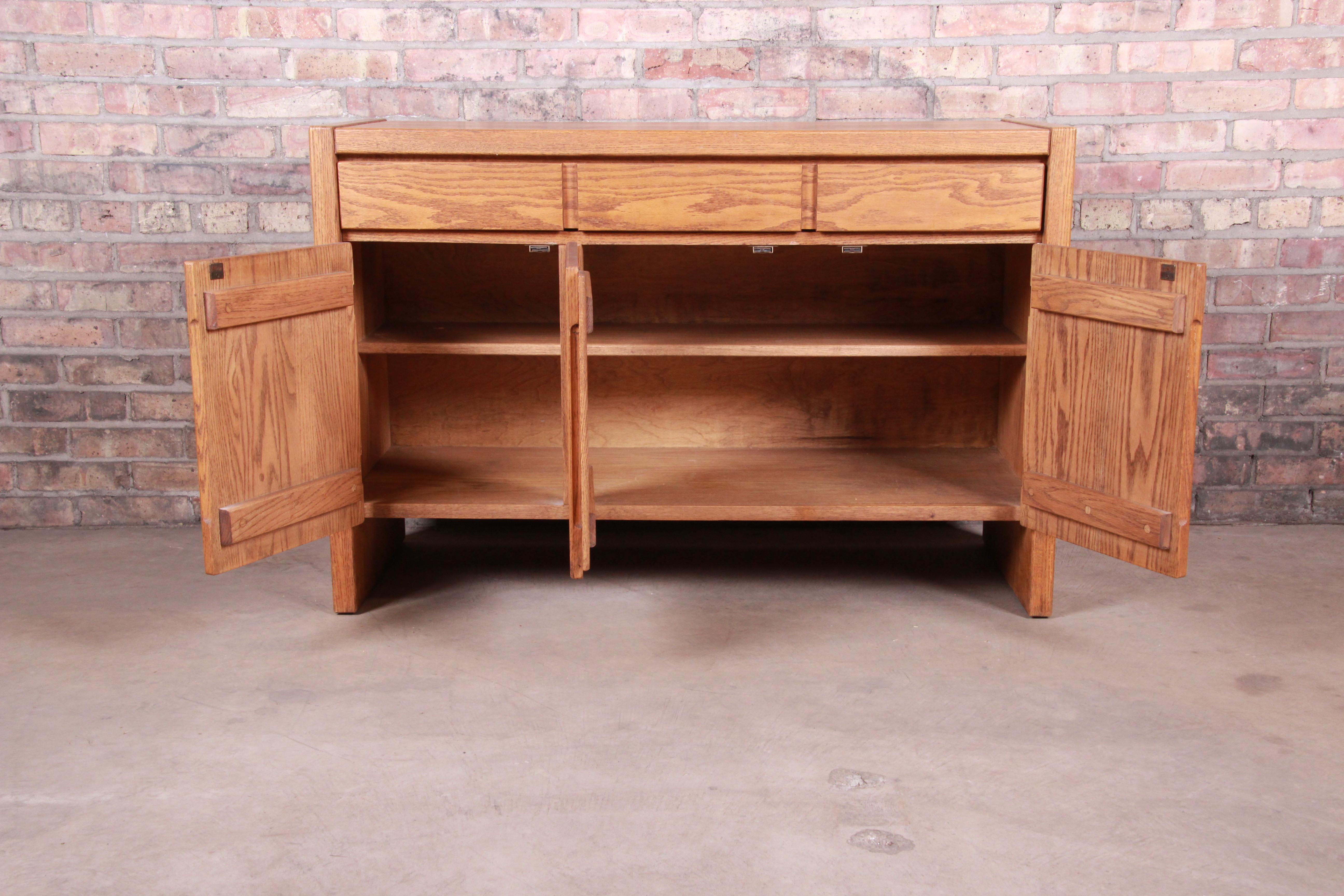 20th Century Russel Wright for Conant Ball Mid-Century Modern Oak Sideboard Credenza