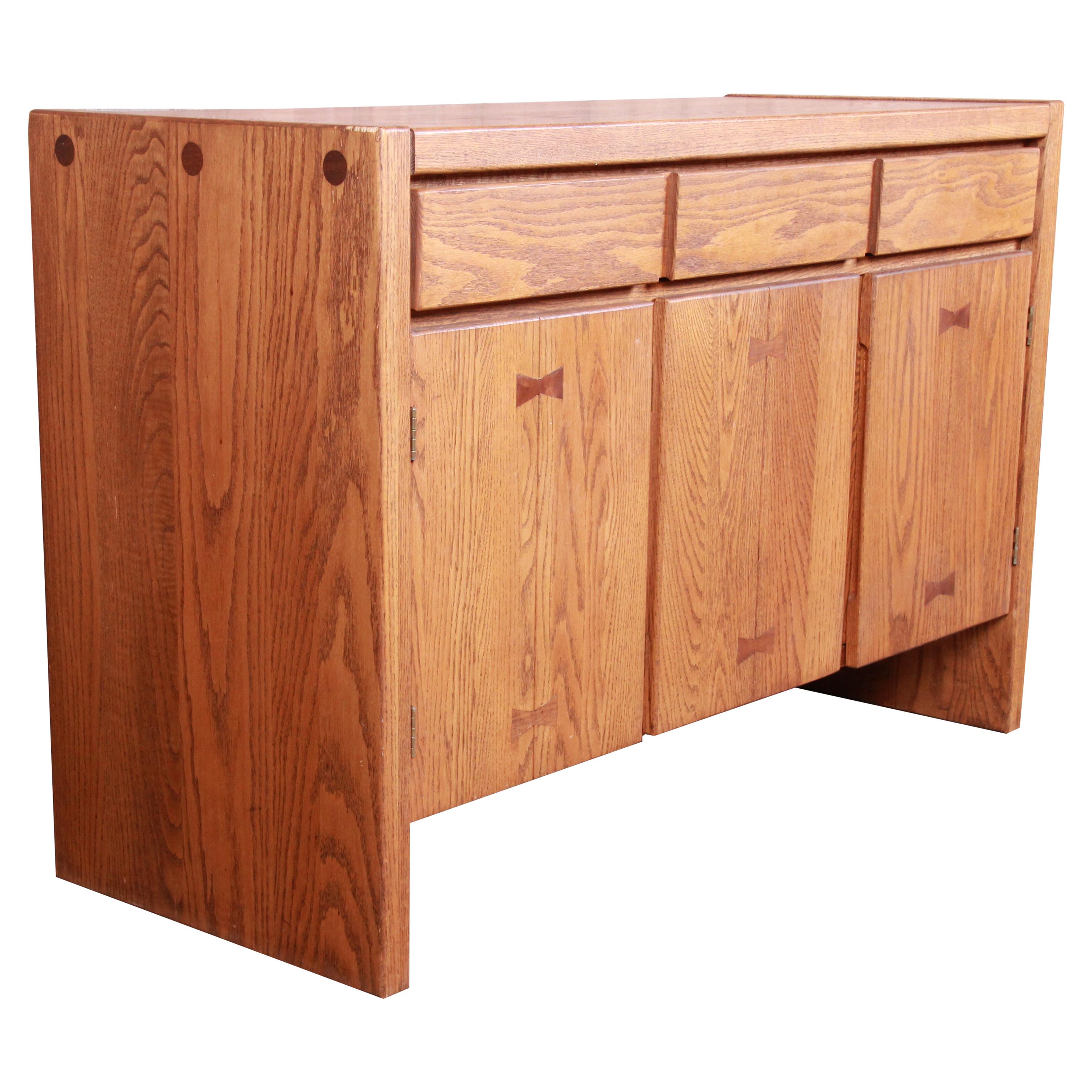 Russel Wright for Conant Ball Mid-Century Modern Oak Sideboard Credenza