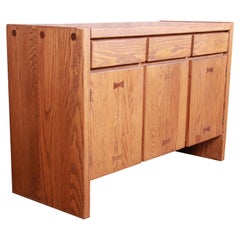 Russel Wright for Conant Ball Mid-Century Modern Oak Sideboard Credenza
