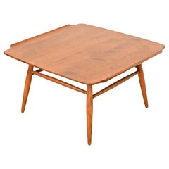 Russel Wright für Conant Ball Moderner Couchtisch aus massiver Birke, Mitte des Jahrhunderts