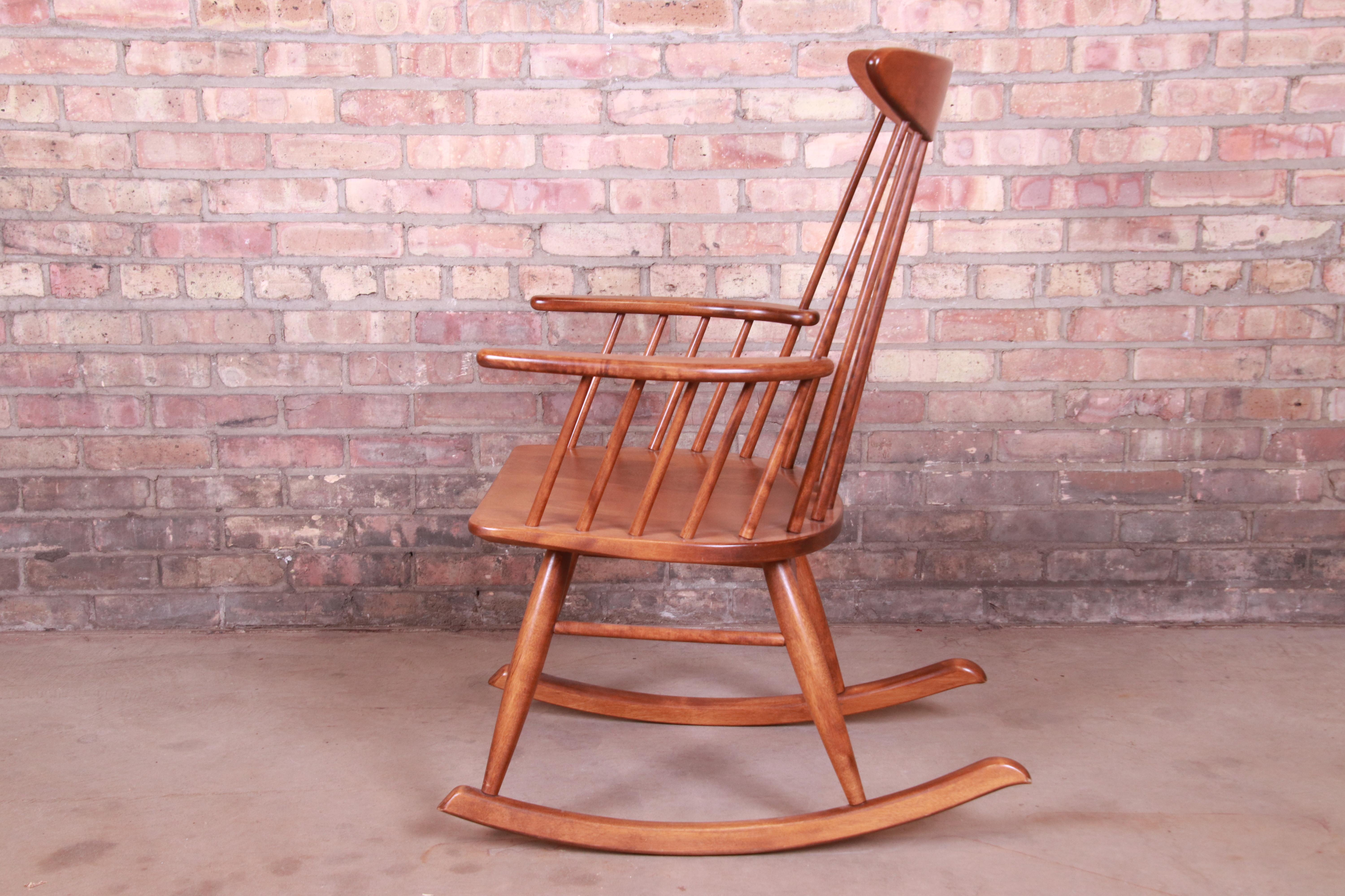 Russel Wright for Conant Ball Solid Birch Rocking Chair, 1950s 1