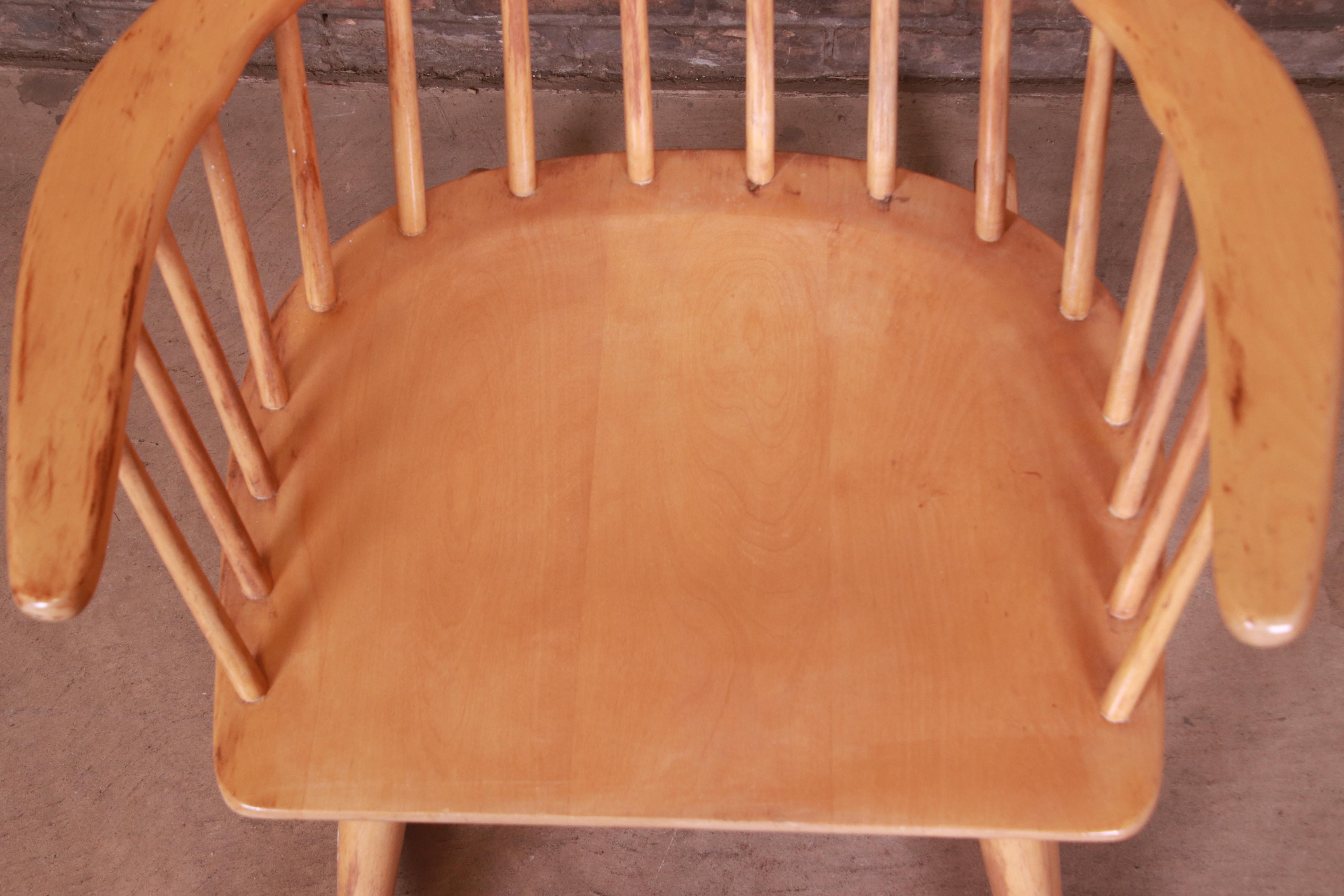 Mid-20th Century Russel Wright for Conant Ball Solid Birch Rocking Chair, 1950s