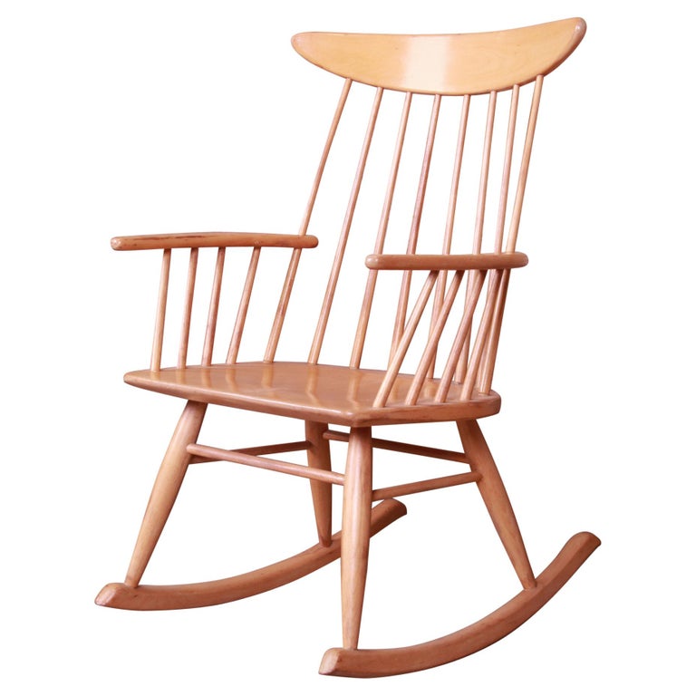 Russel Wright for Conant Ball Solid Birch Rocking Chair, 1950s For Sale ...