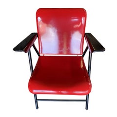 Russel Wright Outdoor/Patio Steel Folding Chair by Schwayder Bros, 5 Available