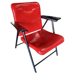 Retro Russel Wright Outdoor/Patio Steel Folding Chair by Schwayder Bros, 5 Available