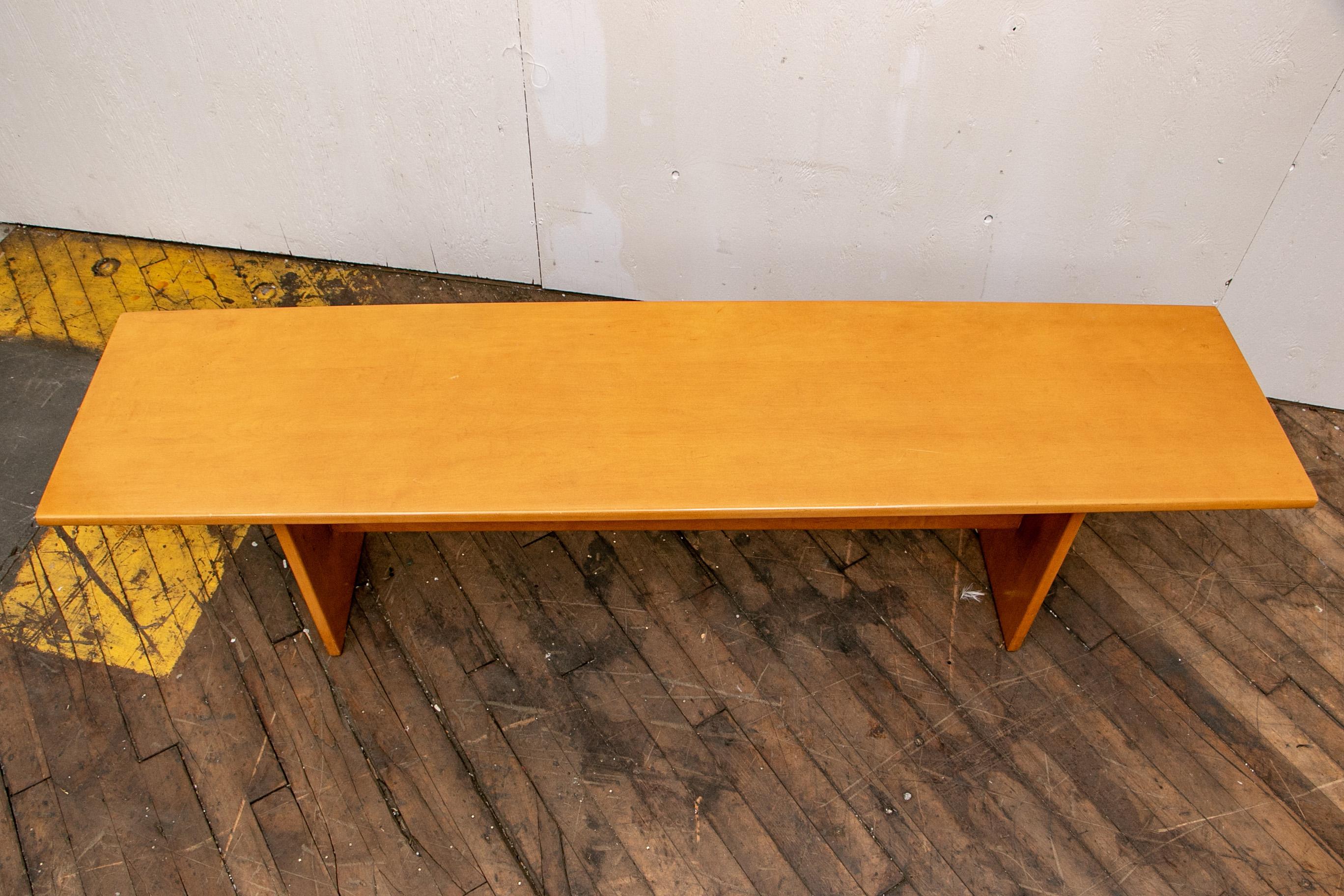 Russel Wright Set of a Maple Table and Two Benches In Good Condition In Bridgeport, CT