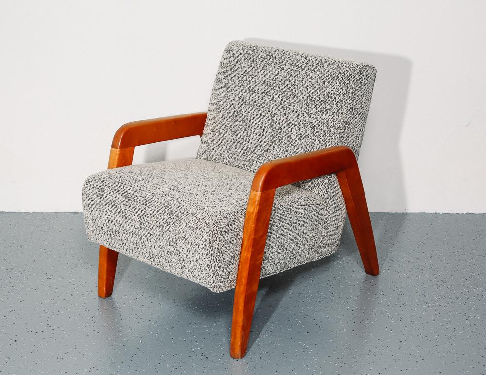 Wool Russel Wright Slipper Chair