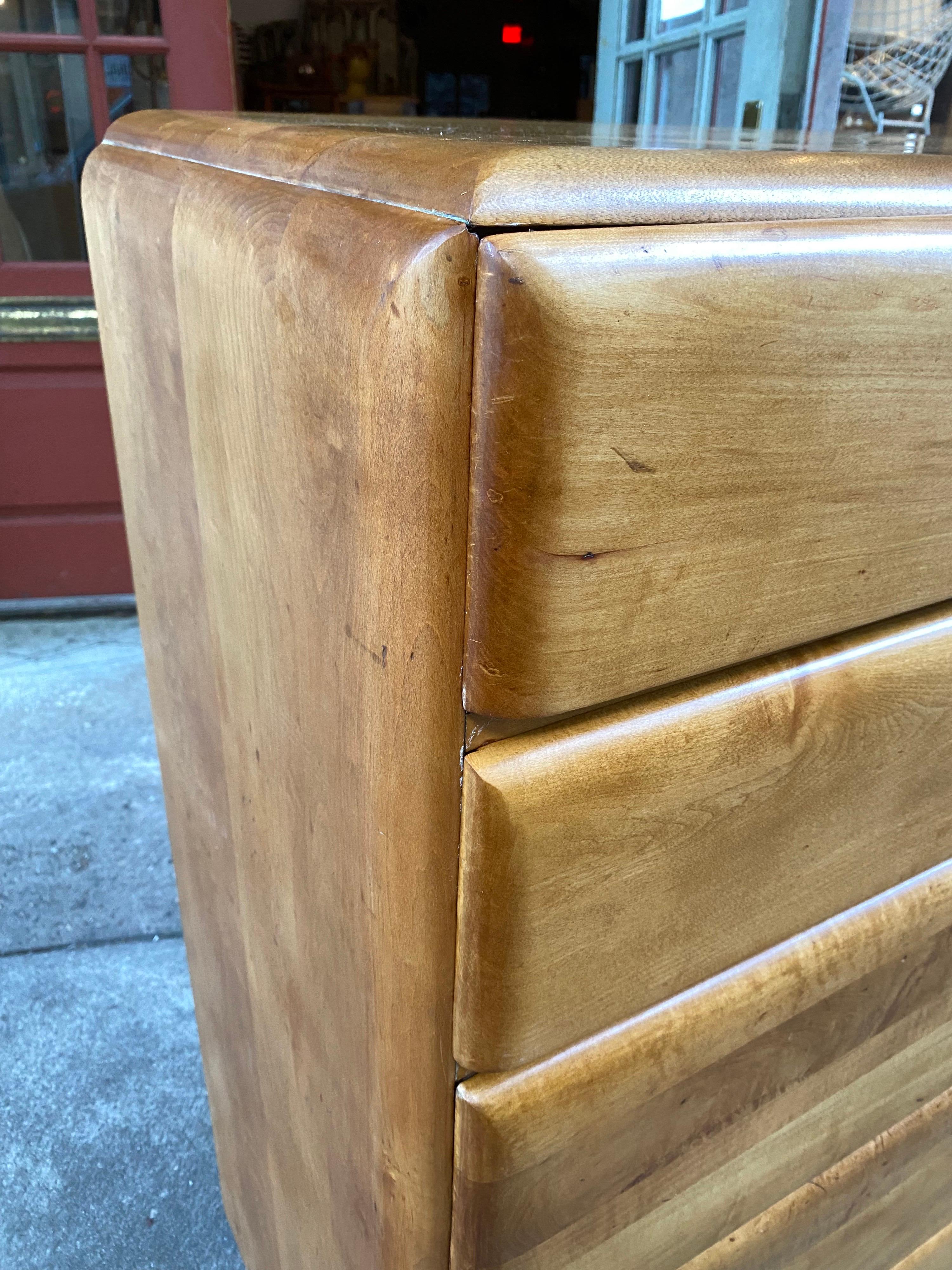 Mid-Century Modern Russel Wright Solid Maple Tall Dresser