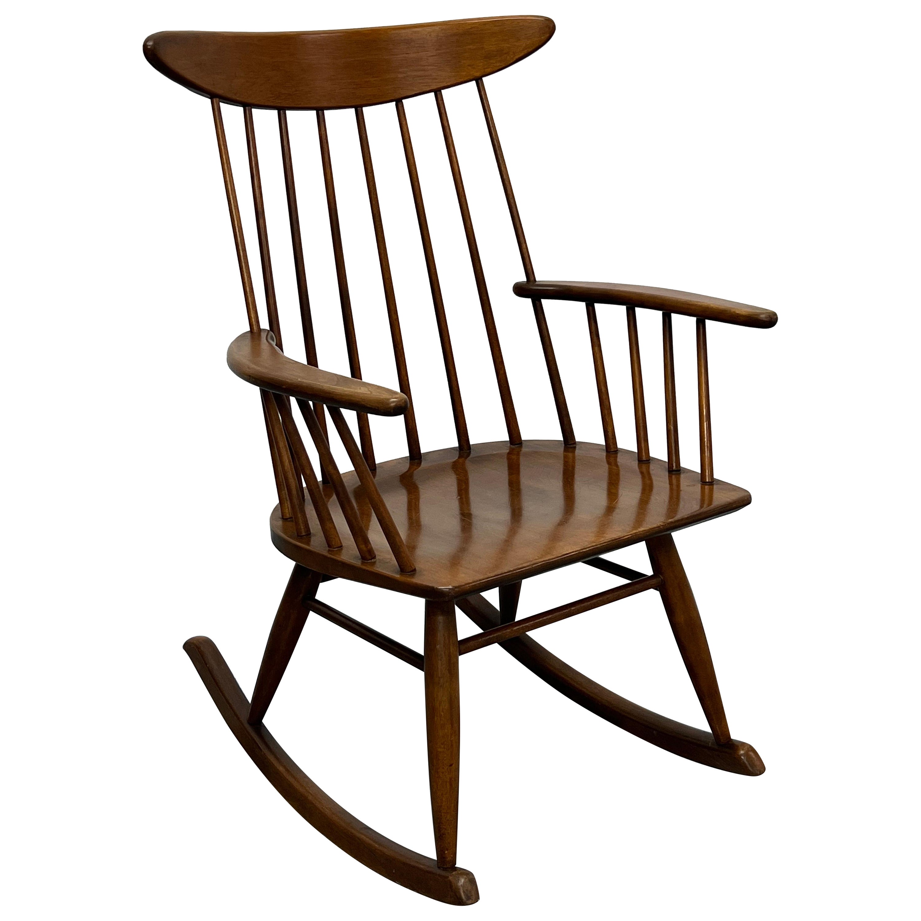 Russel Wright Spindle Back Rocking Chair for Conant Ball