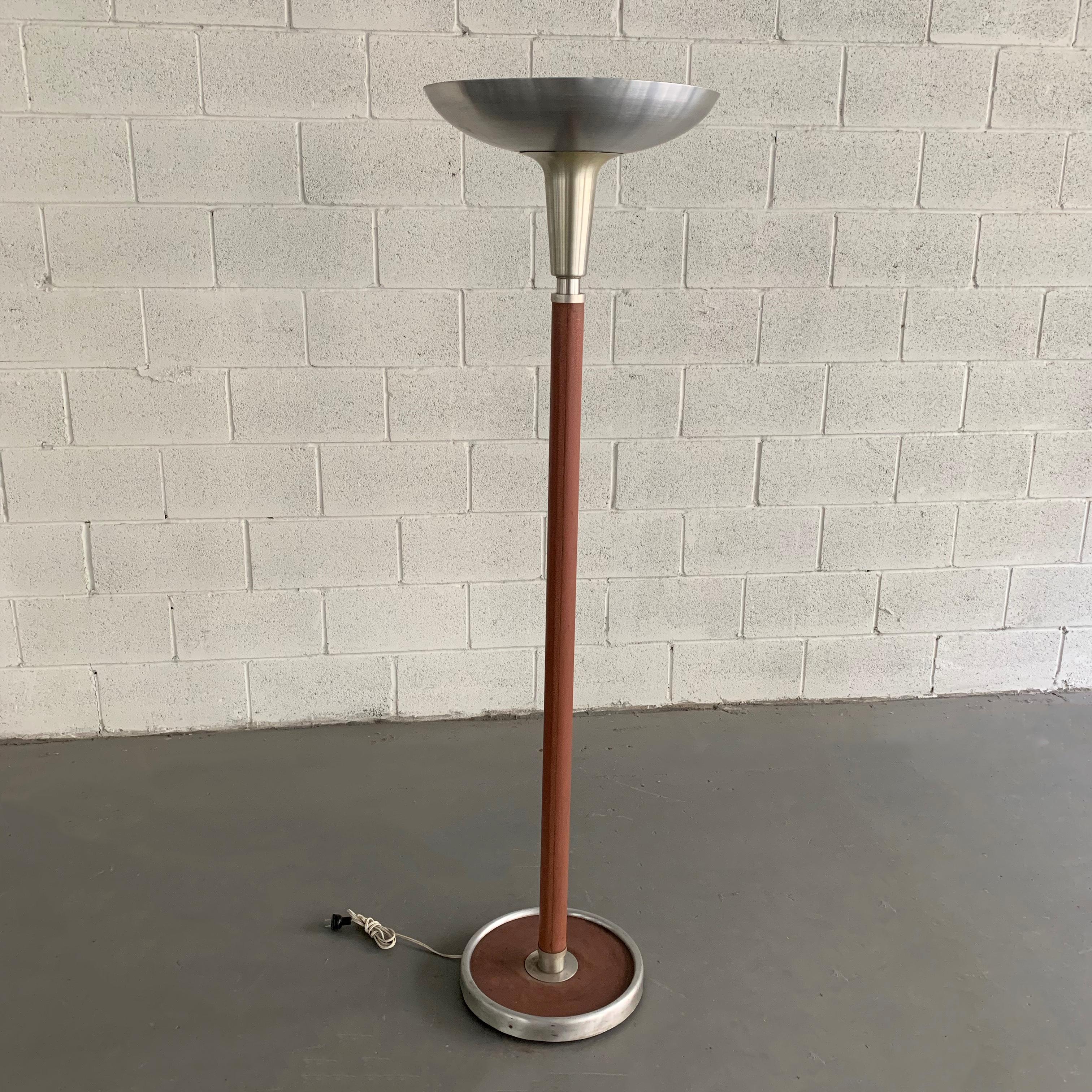 Russel Wright Spun Aluminum Torchiere Floor Lamp 1