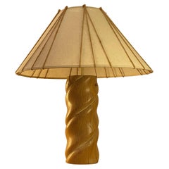 Russel Wright Turned Wood Table Lamp by Fairmont Lamps