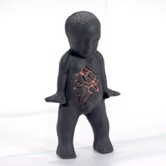 Russell Biles "Wee Baby" Black & Pink Porcelain Figurine