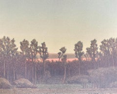 “Cottonwoods at Sundown"
