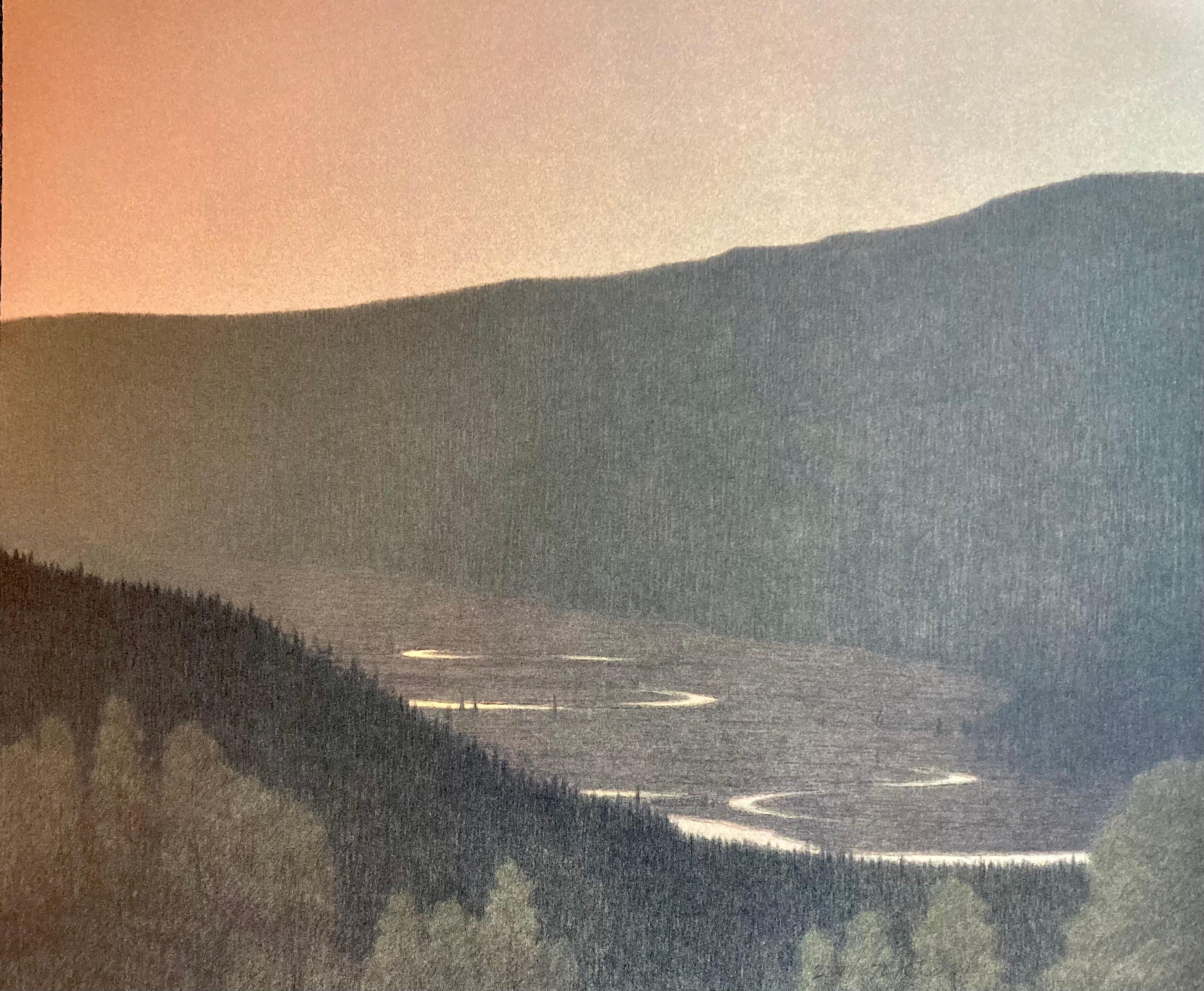 Russell Chatham “Headwater of the Colorado river”lithograph signed and number. In good condition measures 26x22

