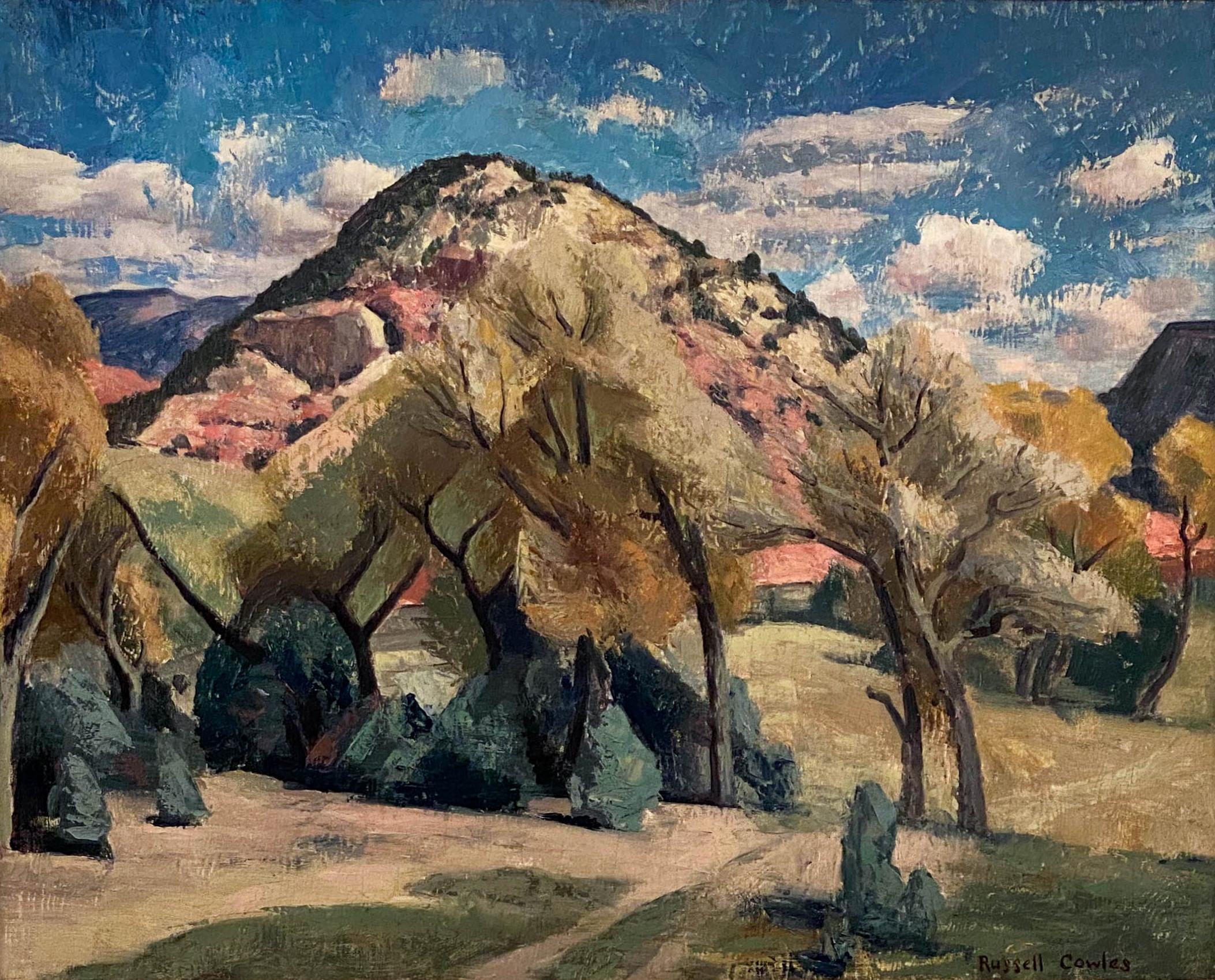 Mountain Landscape, Springtime, New Mexico - Painting by Russell Cowles