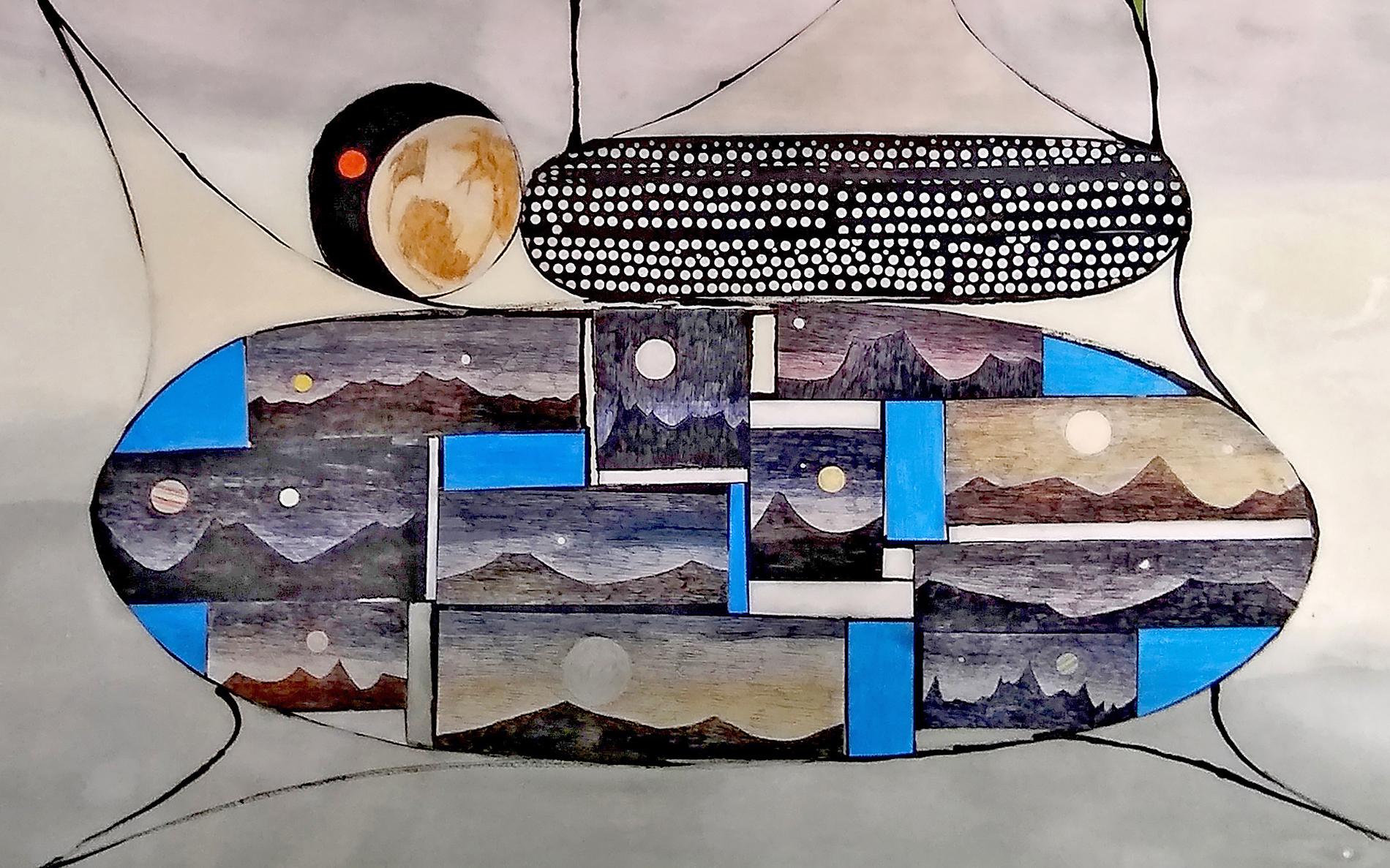 The Super Earth Dilemma 48:1 - Contemporary Mixed Media Art by Russell Crotty