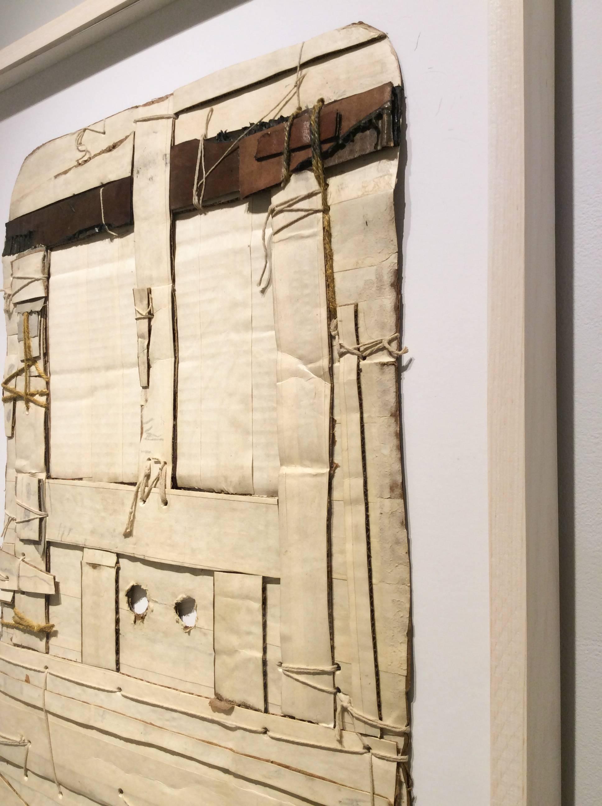 Upstate (White): Contemporary Mixed Media Cardboard Construction with String 1