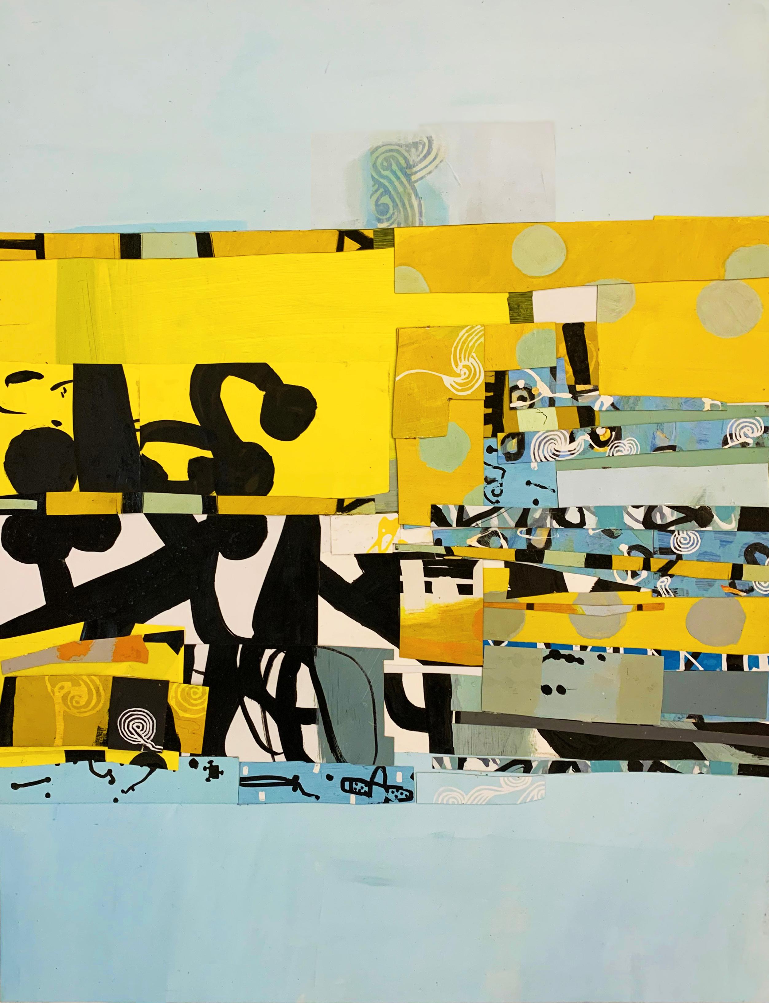 Russell Frampton Abstract Painting – 65 thru 69 – zeitgenössisches, abstraktes, nautisches, farbenfrohes Gemälde in Mischtechnik 