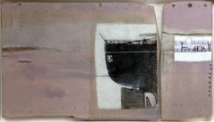 Rudder Stern Section and Quarterdeck diptych -contemporary grey mixed media 