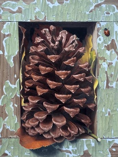 "Compression d'automne" (2025) Nature morte à l'huile sur panneau de lin