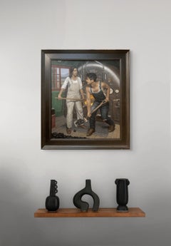 "Stoking" (2019) Still-Life Figurative Oil Painting