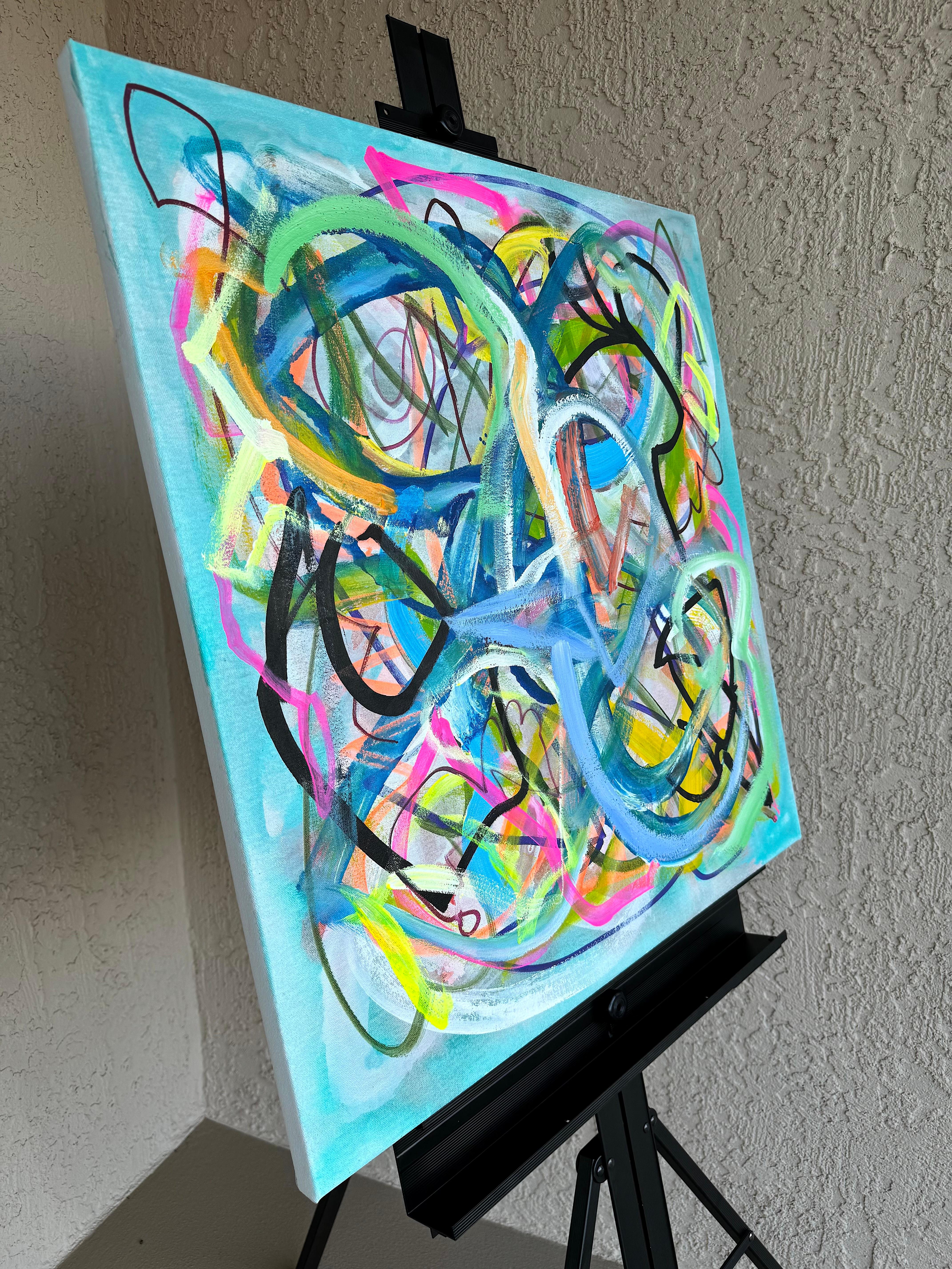 Big Green Series #1, Pittura astratta - Painting di Russell Jacobs