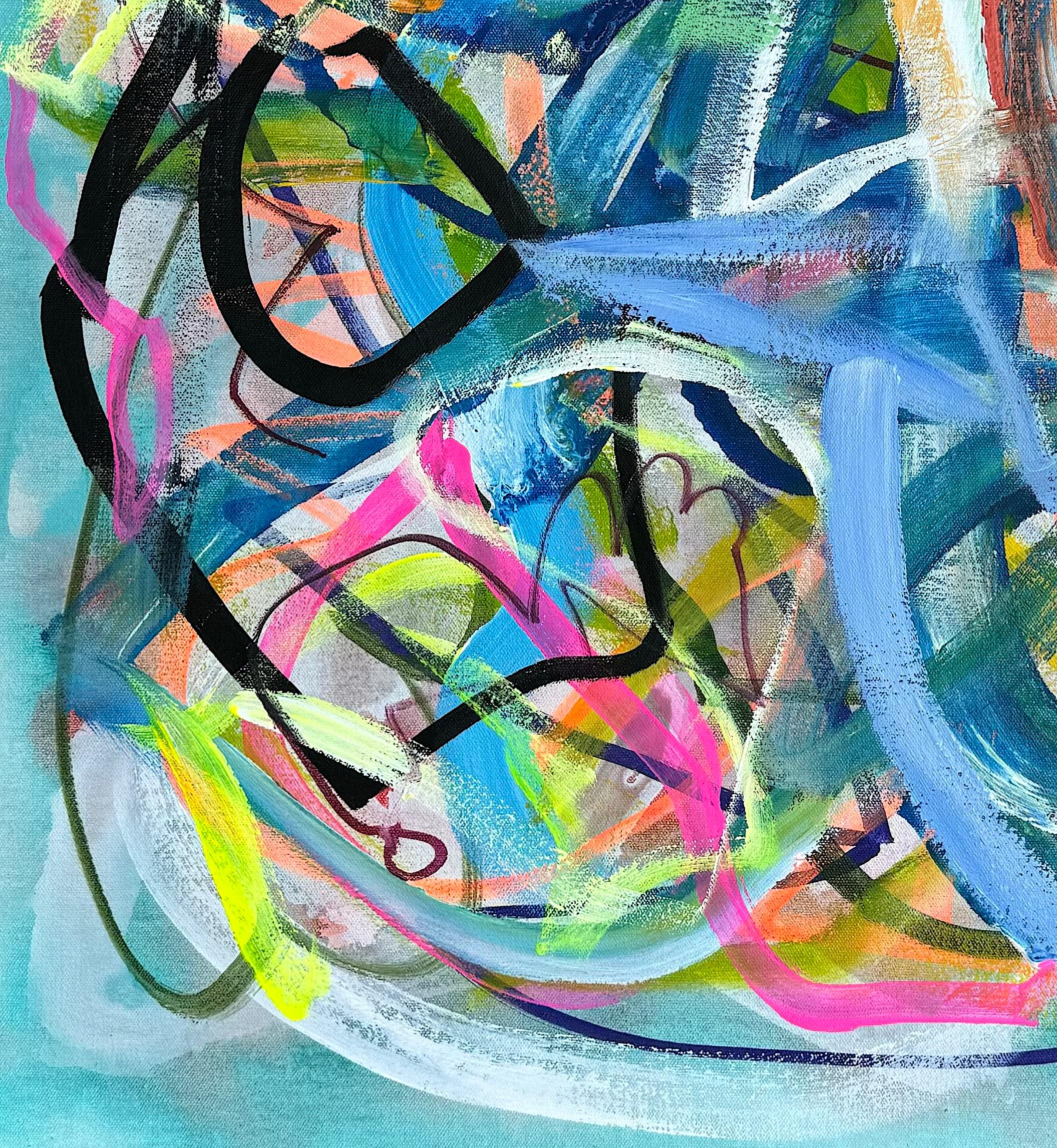 Big Green Series #1, Pittura astratta - Abstract Painting Grigio di Russell Jacobs