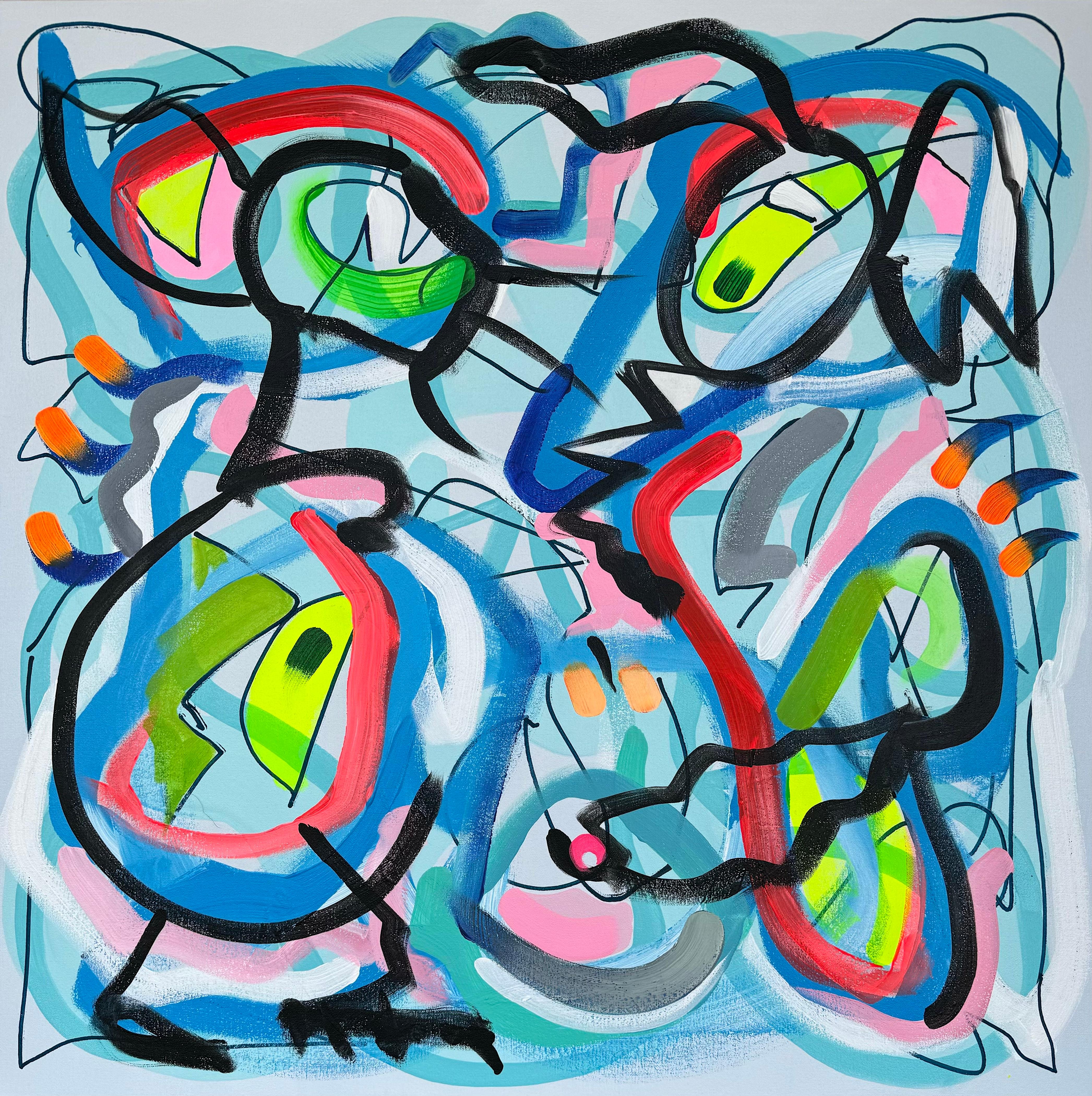 Abstract Painting di Russell Jacobs - Serie Greene & Greene # 12, Pittura Astratta