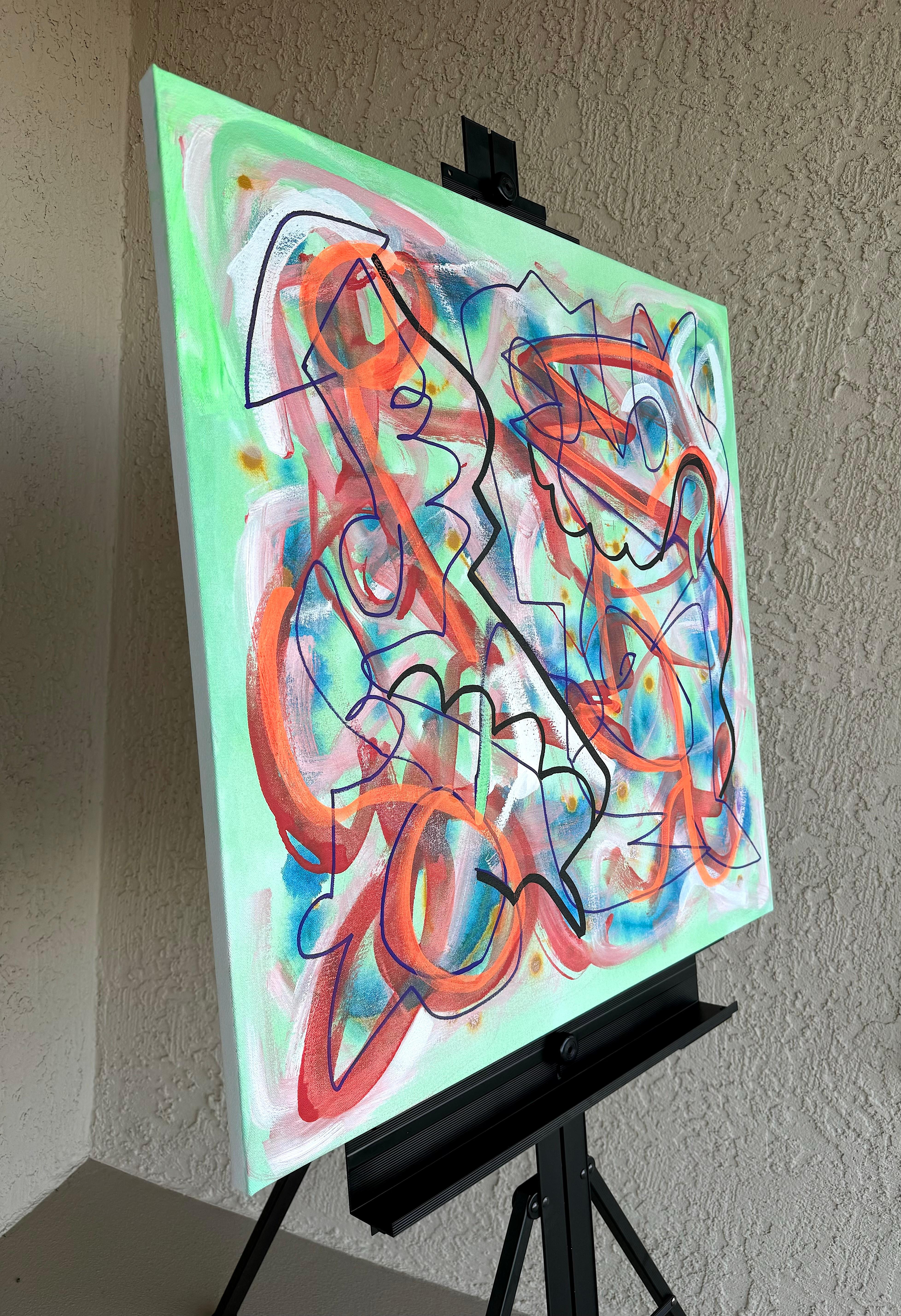 Big Green Series # 2, Abstract Painting For Sale 1