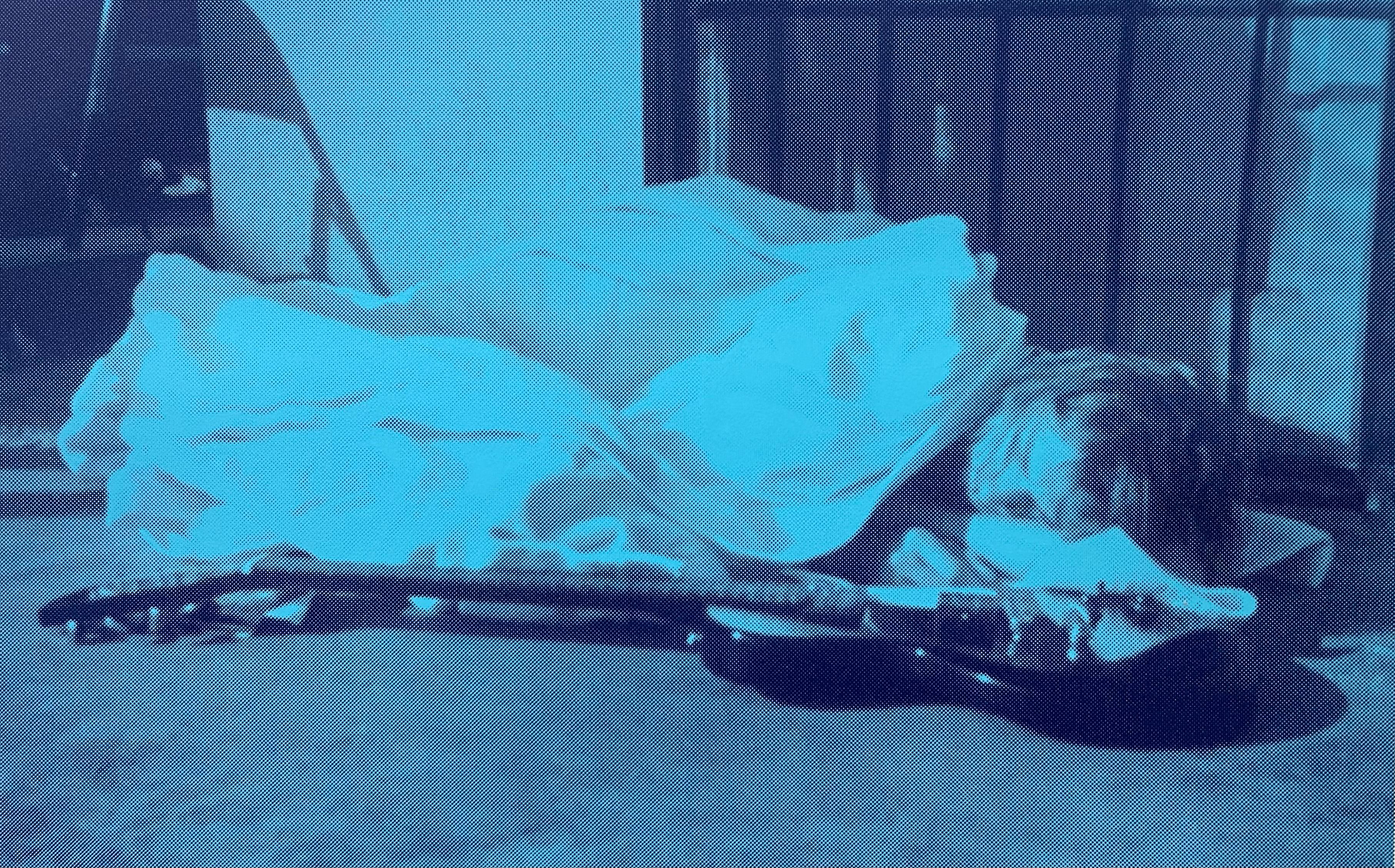Set de pruebas de artista de Teen Spirit - Portrait Print Azul de Russell Marshall
