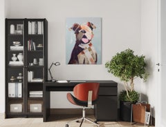 "Pitbull" Abstracted Dog Painting