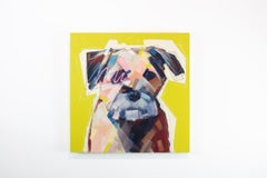 Peinture de chien abstrait "Scruffy"