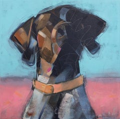 "Soulful Gaze" Abstracted Dog Painting