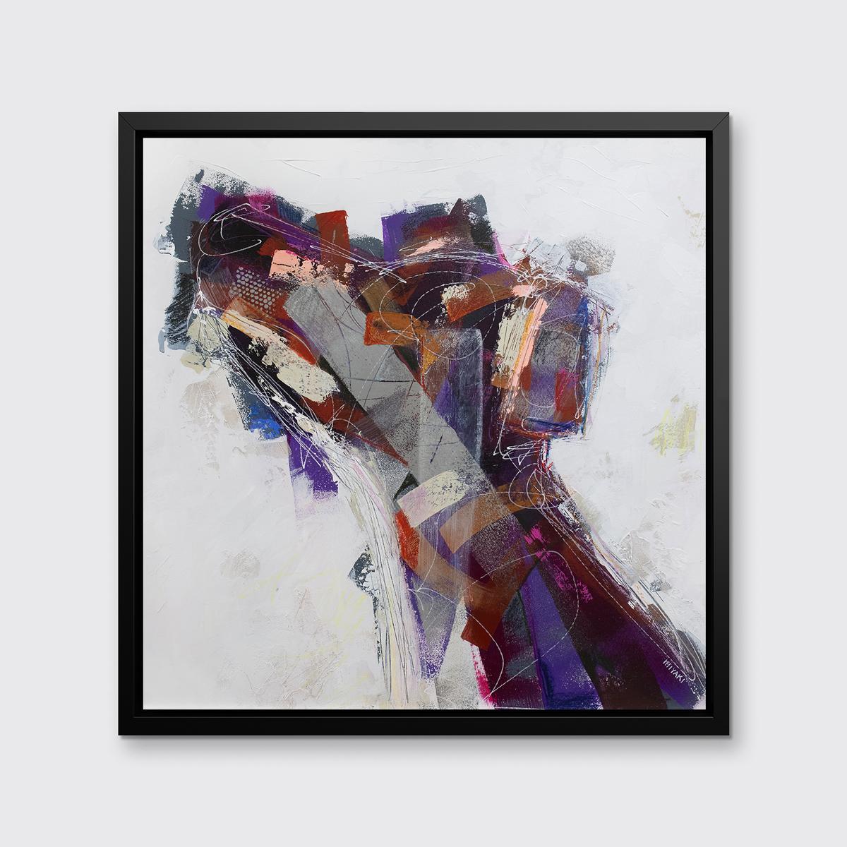 « Colorful Basenji » Impression giclée en édition limitée, 24 po x 24 po en vente 1
