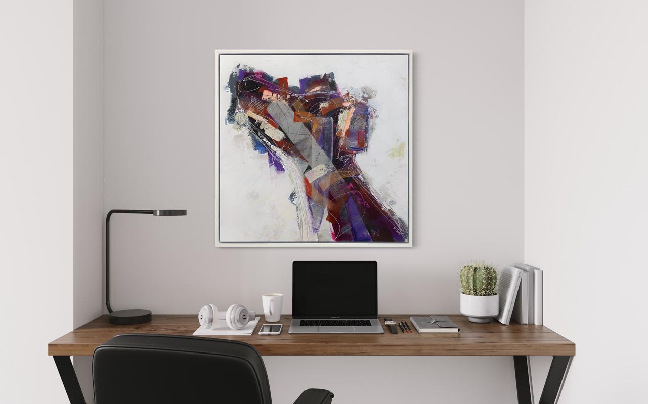 « Colorful Basenji » Impression giclée en édition limitée, 24 po x 24 po en vente 3