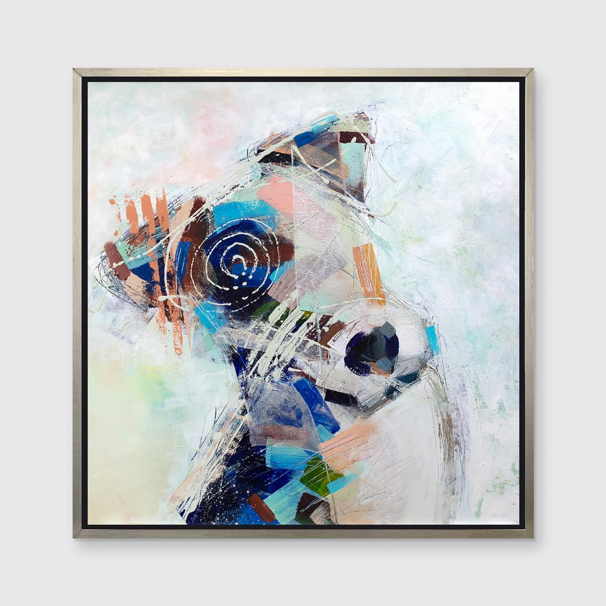 Abstract Print Russell Miyaki - « Course Dog » Impression giclée en édition limitée, 36" x 36"