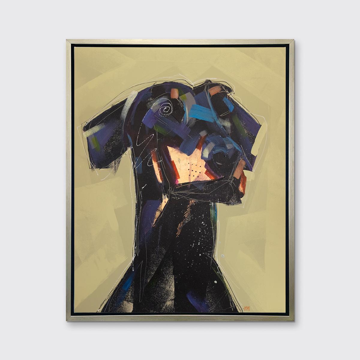Abstract Print Russell Miyaki - "Doberman" Impression giclée en édition limitée, 30" x 24"