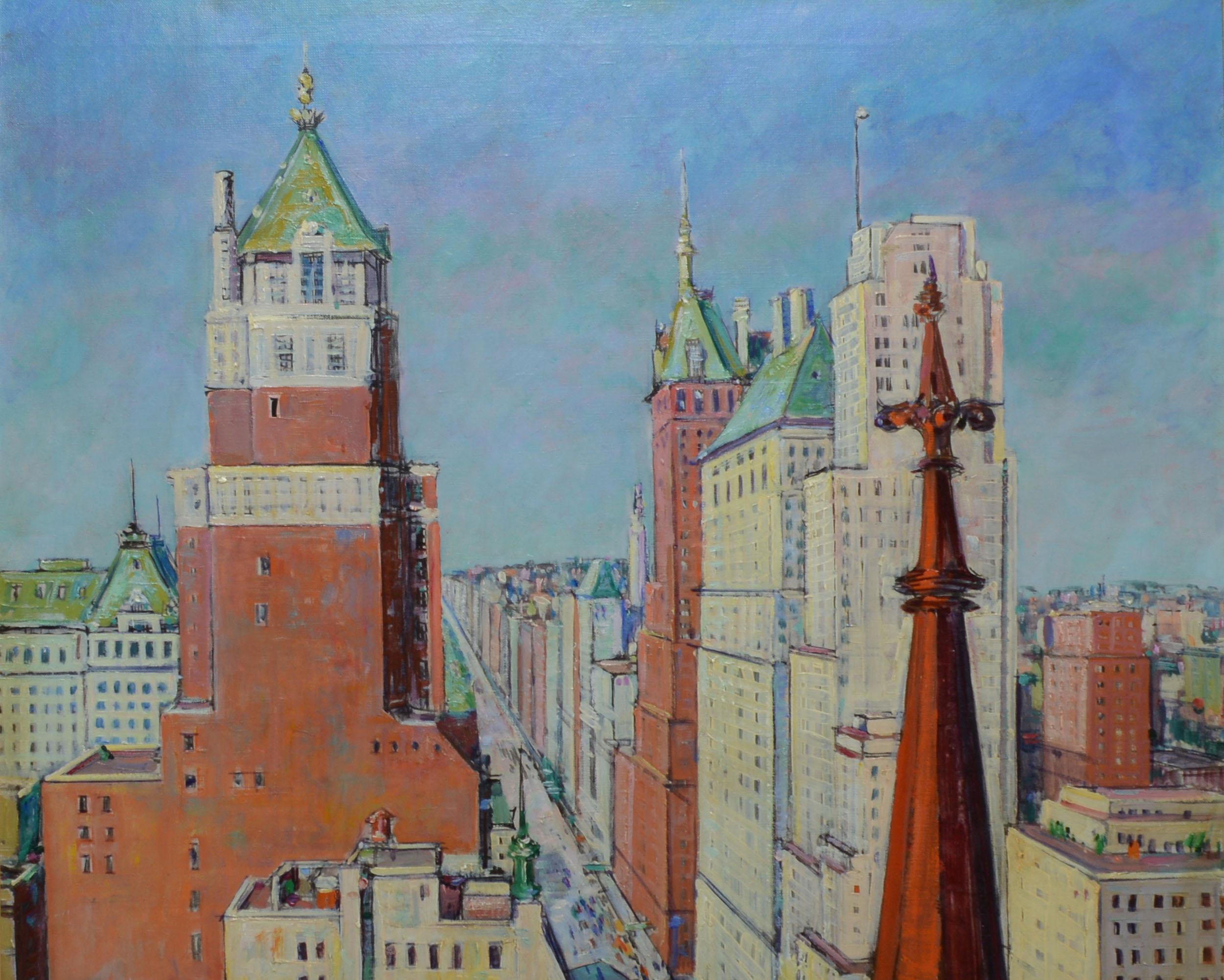 American Impressionist Oil Painting Of New York City by Russell Patterson  2